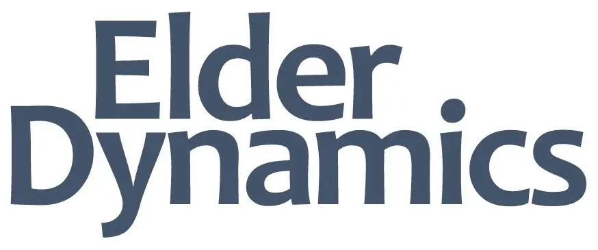 A blue and white logo of the word older names.